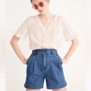 Madewell Denim Pleated Shorts